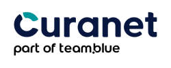 Curanet og Team.blue logo